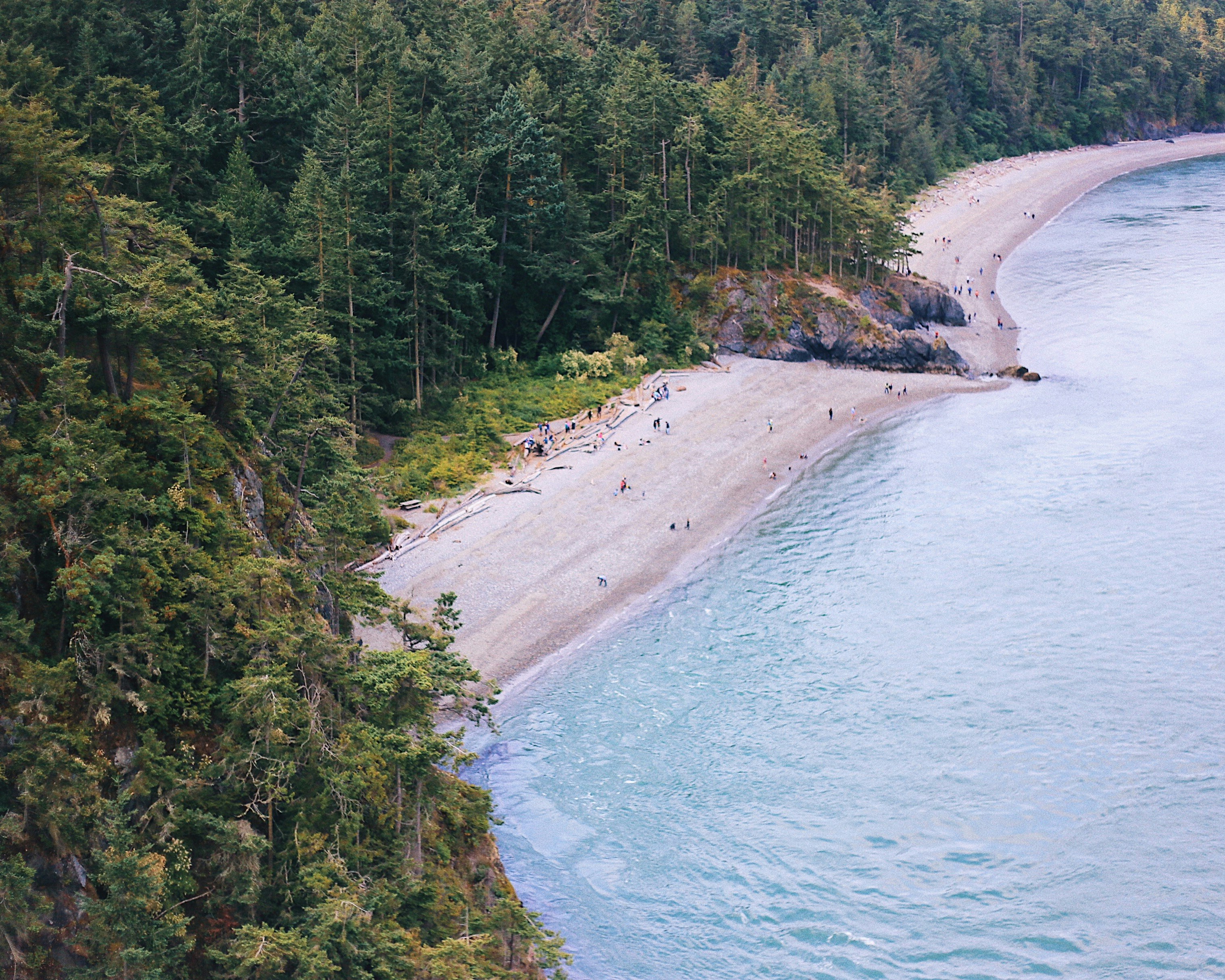 aerial photography body of water